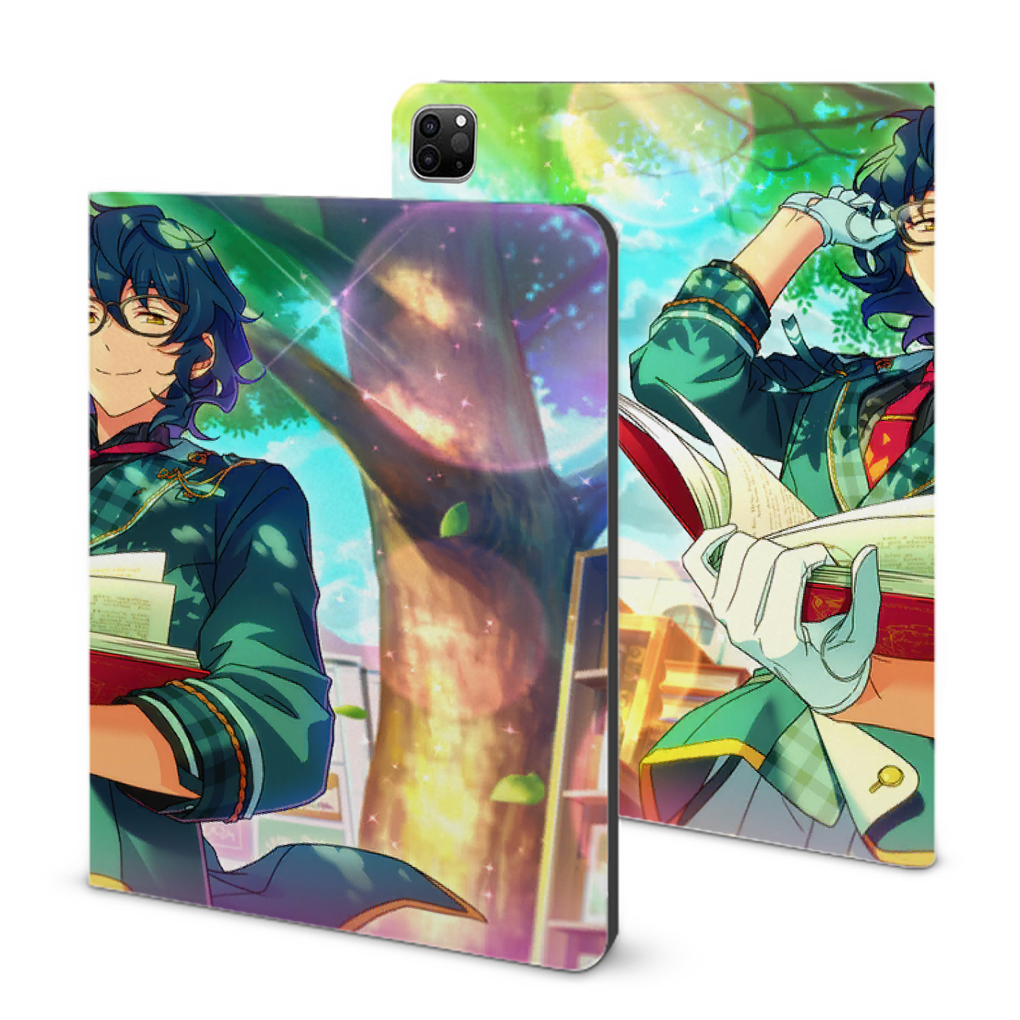 （画像用） あんさんぶるスターズ! Ensemble Stars IPad ケース ブック型 PUレザー TPU 耐衝撃 軽量 薄型 ペン収納なし 全面保護 IPad 各モデル対応